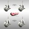 Service Caster 3 Inch 316SS Gray Polyurethane Swivel 12mm Threaded Stem Caster Set Brake SCC-SS316TS20S314-PPUB-TLB-M1215-4 - alternate 5